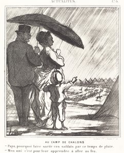 På Camp de Chalons af Honoré Daumier