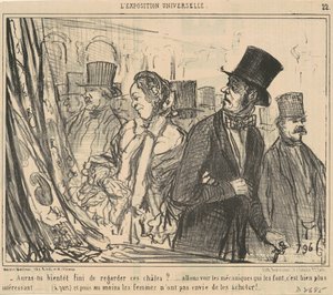 Er du snart færdig med at kigge på de sjaler? af Honoré Daumier