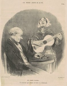 Til Champs Elysees af Honoré Daumier