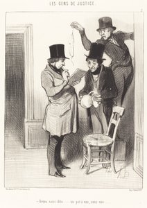 Vi beslaglagde dito... en vandgryde uden vand af Honoré Daumier