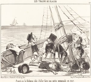 Efter at have haft den uheldige idé at tage... til søs af Honoré Daumier