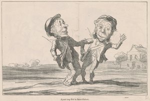 Efter at have fejret Saint-Hubert for meget af Honoré Daumier