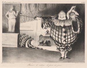 Sænk gardinet, farcen er slut af Honoré Daumier