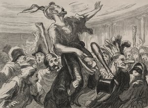Opera Ball: længe leve flambarterne. af Honoré Daumier