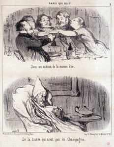Tegnefilm om gastronomisk misbrug. Serie "" Paris qui drinks": "" i et skab i House d