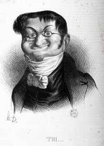 Tegneserie af Adolphe Thiers (1797-1877), fransk statsmand. Tegning af Honore Daumier (1808-1879). Arbaud Museum. af Honoré Daumier