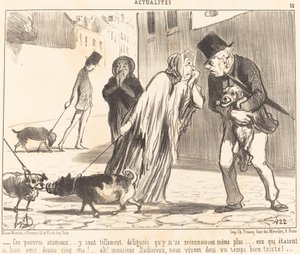 Disse stakkels dyr... genkender ikke hinanden... længere... af Honoré Daumier