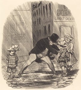 Det er dumt at have om vinteren... af Honoré Daumier