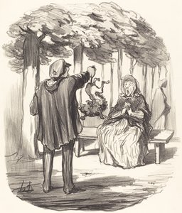 Er du der? af Honoré Daumier