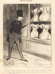 Det er unikt! Jeg tog fire størrelser... af Honoré Daumier