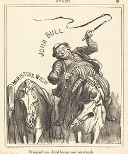 Skifter sin enøjede hest til en blind af Honoré Daumier