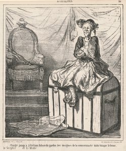 Anklaget ... for at vogte suverænitetens insignier af Honoré Daumier