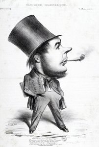 Charivaric Pantheon: Tegneserie af Honore Daumier (1808-1879), fransk gravør, maler og billedhugger. Indgravering i "" Le Charivari"". Mål: 32x22 cm. Arbaud Museum. af Honoré Daumier