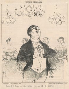 Søger at fascinere en velhavende... af Honoré Daumier
