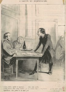 Fem hjerter, lige og fjorten... af Honoré Daumier
