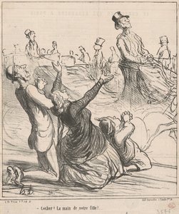 Kontrollere! Vores datters hånd! af Honoré Daumier