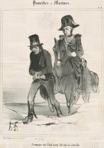 Mens vi reder sengen, lægger vi os ned af Honoré Daumier