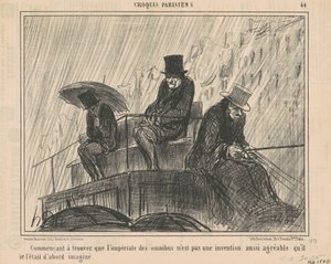 Begynder at opdage, at den kejserlige ... af Honoré Daumier