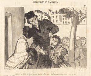 Hvordan beslutter du, at en ung mand skal komme... af Honoré Daumier