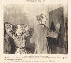 Hvordan man bliver en stor matematiker af Honoré Daumier