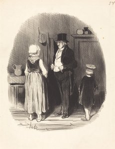 Hvordan!... alle mine får er døde... af Honoré Daumier