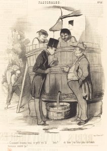 Hvordan finder du denne lille vin... af Honoré Daumier