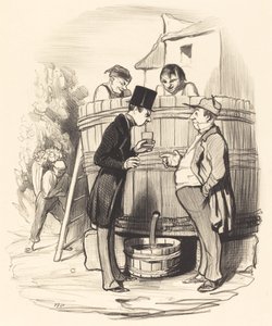 Hvordan finder du denne lille vin... af Honoré Daumier
