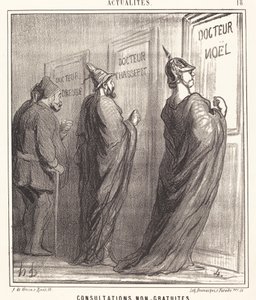 Konsultationer ikke gratis af Honoré Daumier