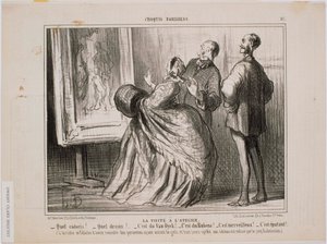 Parisiske skitser- Besøget på værkstedet- Sikke en skitse! Hvilken tegning! Det er Van Dyck af Honoré Daumier