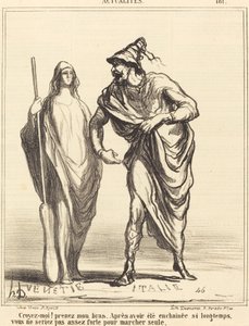Tro mig! tag min arm... af Honoré Daumier