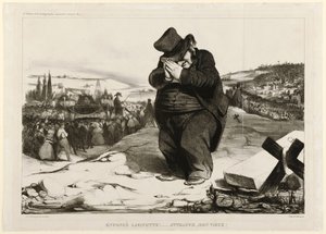 Knust Lafayette!... Fanget, gamle mand! 1834 (litografi) af Honoré Daumier