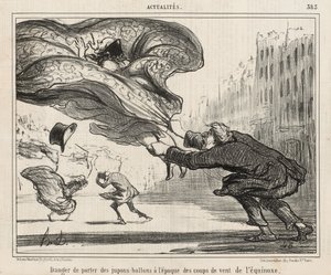 Fare for at bære ballonunderkjoler på tidspunktet for stormen ved jævndøgn, offentliggjort 3. april af Honoré Daumier
