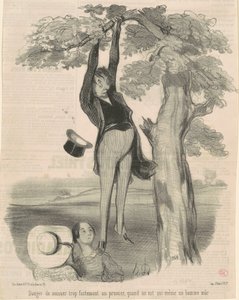 Fare for at ryste for kraftigt... Et blommetræ af Honoré Daumier