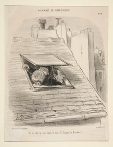 Fra denne side kan du se St. Jacques la Boucherie-tårnet! af Honoré Daumier