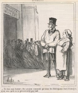 Sig, min mand, hvis de vidste... af Honoré Daumier