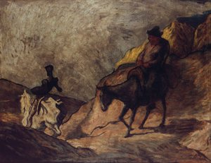 Don Quijote og Sancho Pansa af Honoré Daumier