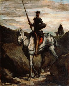 Don Quijote i bjergene af Honoré Daumier