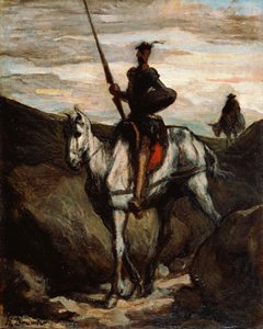 Don Quixote i bjergene af Honoré Daumier