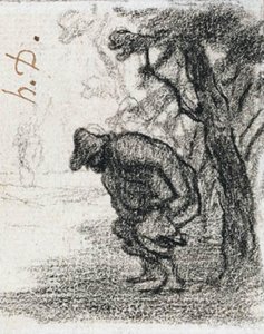 Don Quixote og Sancho Panza bag et træ af Honoré Daumier