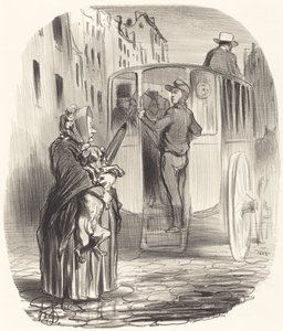 Undskyld, borger... Jeg får ikke hunde... af Honoré Daumier