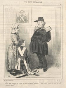 Hej! Hvordan kan du lide mig i min nye uniform... af Honoré Daumier