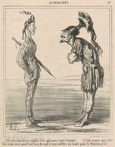 Godt! Mit modige engelsk... af Honoré Daumier