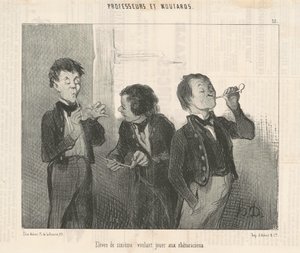 Sjette klasser vil gerne lege retorikere af Honoré Daumier