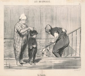 Med familie af Honoré Daumier
