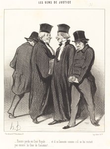 Tabt igen i det kongelige hof... og han beklager... af Honoré Daumier