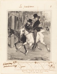 Butiksejer rider af Honoré Daumier
