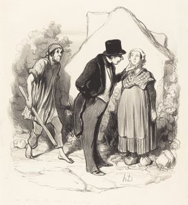 Ville din mand være jaloux... af Honoré Daumier