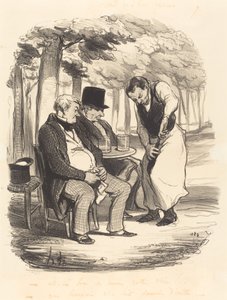 Er den i det mindste god din vin!... af Honoré Daumier