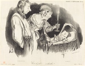 Er han smuk!... denne kerub!... af Honoré Daumier