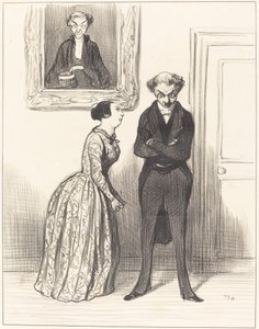 Og at tænke på, at her er tre... advaret om, at jeg ikke kunne få dem dømt!... af Honoré Daumier